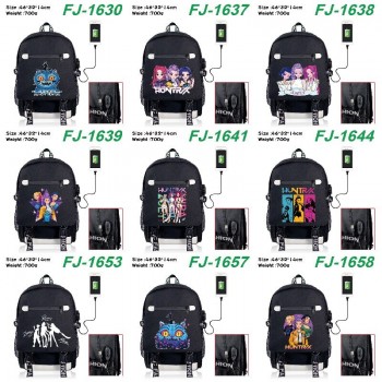 K-POP Demon Hunters USB charging laptop backpack school bag