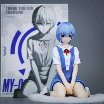 EVA school uniform Ayanami Rei sitting anime figure