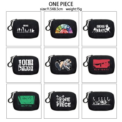 One Piece plush coin purse keychain headphone bag