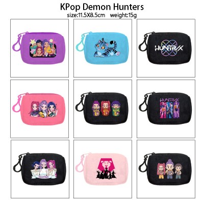 K-POP Demon Hunters plush coin purse keychain headphone bag