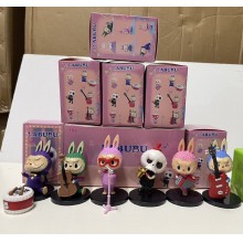 Rock Labubu anime figures(6pcs a set)