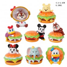 8pcs/set Mickey Mouse and Friends Hamburger Donald...