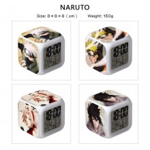 Naruto anime Alarm Clock Colorful Light Display Ti...