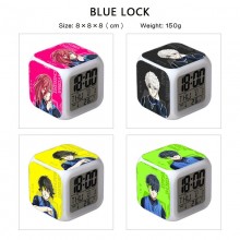 Blue Lock anime Alarm Clock Colorful Light Display...