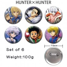 75MM Hunter x Hunter anime tinplate brooch pins se...