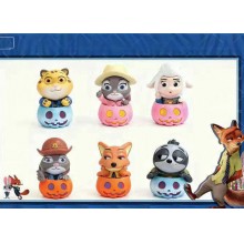 6pcs/set Zootopia pumpkin anime figures(OPP bag)