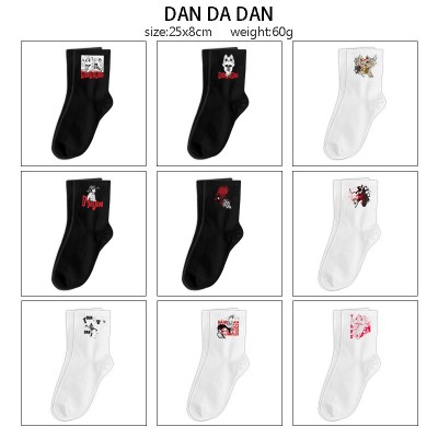 Dandadan anime mid length cotton socks