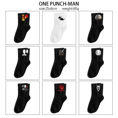 One Punch Man anime mid length cotton socks