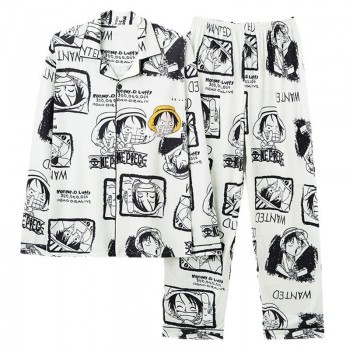 One Piece Naruto anime cotton long sleeve pajamas