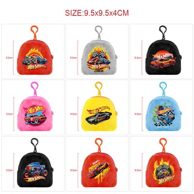 HOT WHEELS plush coin purse keychain headphone bag