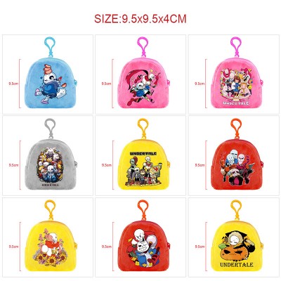 Undertale plush coin purse keychain headphone bag