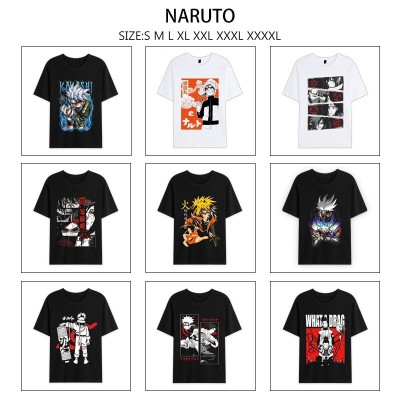 Naruto anime summer short sleeve cotton t-shirts