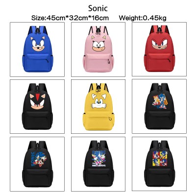 Sonic the Hedgehog anime backpack bags