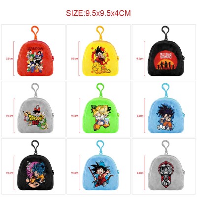 Dragon Ball plush coin purse keychain headphone bag