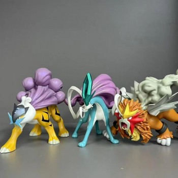 Pokemon Entei Suicune Lugia anime figure
