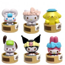 6pcs/set Sanrio Melody kitty Cinnamoroll Kuromi Ba...