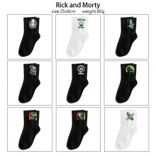 Rick and Morty anime mid length cotton socks