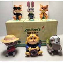 6pcs/set Zootopia anime figures