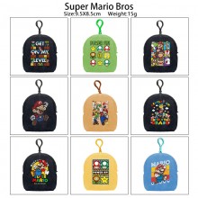 Super Mario plush coin purse keychain headphone ba...