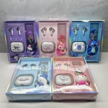 Sanrio Melody kitty Cinnamoroll Kuromi Stitch in-ear Wired Earbuds Earphones