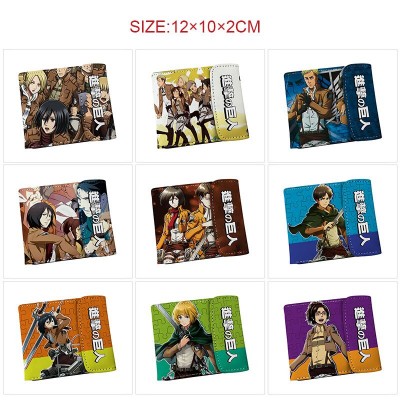 Attack on Titan anime snap wallet buckle purse
