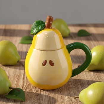 Creative Fruit Pear Ceramic Mug Cup