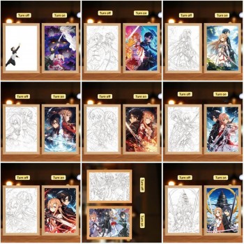 Sword Art Online Led Photo Frame Lamp Painting Night Lights