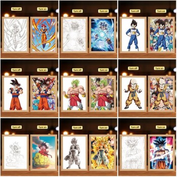 Dragon Ball  Led Photo Frame Lamp Painting Night Lights