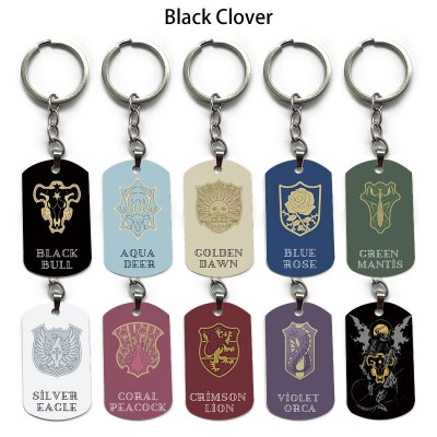 Black Clover alloy two-sided pendant key chain keychains