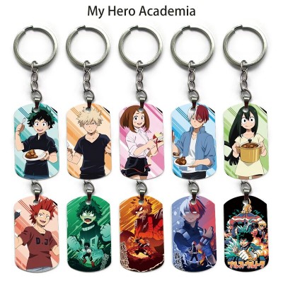 My Hero Academia alloy two-sided pendant key chain keychains