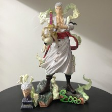 28cm One Piece Nika Roronoa Zoro Anime Figure 2 heads