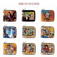 One Piece anime zipper long wallet purse