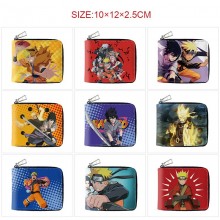 Naruto anime zipper long wallet purse