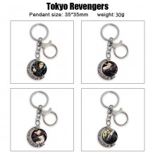 Tokyo Revengers Two-sided Rotatable Round Crystal Key Chain Ring