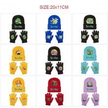Rick and Morty Knitted Hat and Gloves Set