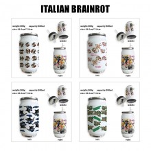 Italian Brainrot Stainless Steel Thermos Straw Cups