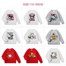 Sanrio Melody kitty Cinnamoroll Kuromi Kids Crewneck Sweatshirt Hoodies