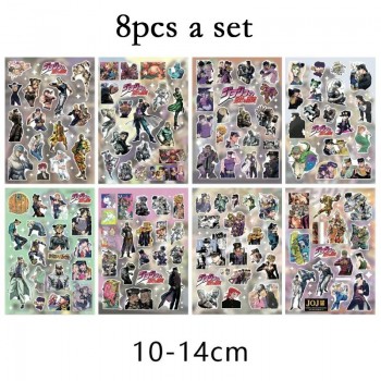 8Sheets JoJo's Bizarre Adventure anime Poster Stickers set
