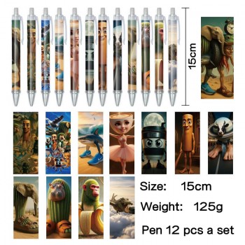 Italian-Brainrot anime ballpoint pen ball pens(12pcs a set)