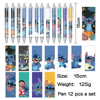 Stitch anime ballpoint pen ball pens(12pcs a set)