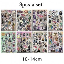 8Sheets JoJo's Bizarre Adventure anime Poster Stickers set