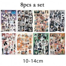 8Sheets Chainsaw Man anime Poster Stickers set
