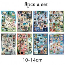 8Sheets Totoro anime Poster Stickers set