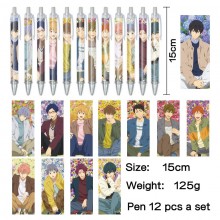 Free! anime ballpoint pen ball pens(12pcs a set)