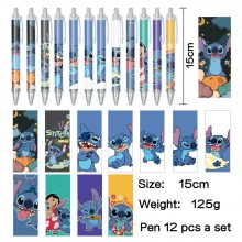 Stitch anime ballpoint pen ball pens(12pcs a set)