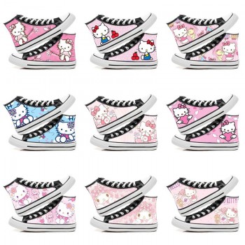 Hello kitty anime canvas shoes student plimsolls a pair