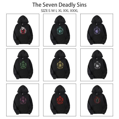 The Seven Deadly Sins anime Long Sleeve Hoodies Sweatshirts