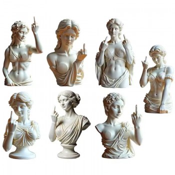 Venus With Attitude Vienna Goddess Middle Finger Funny Resin Craft Figure