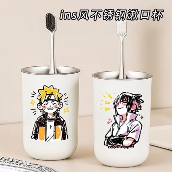 Naruto anime 304 stainless steel mouthwash toothbrush cups