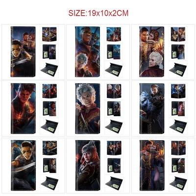 Baldur's Gate PU Long Wallets Purses ID Card Holder